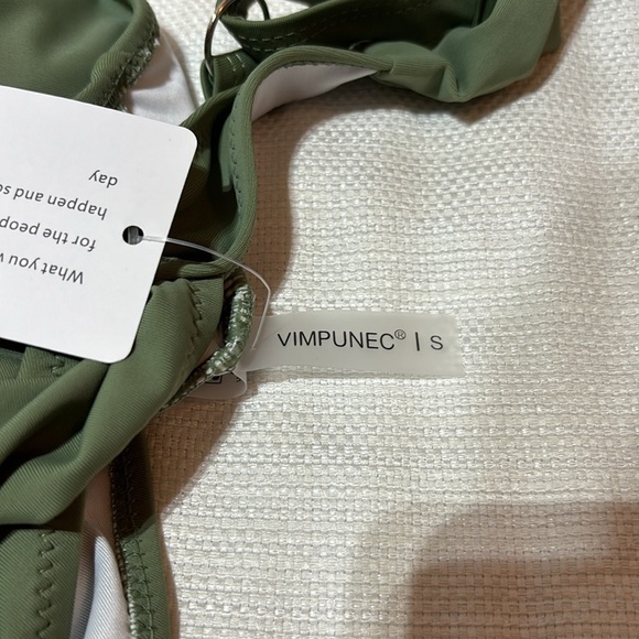 2/$30 VIMPUNEC Women Tummy Control One Piece High Waisted Cut Swimsuit Size S - Picture 7 of 8